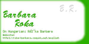 barbara roka business card